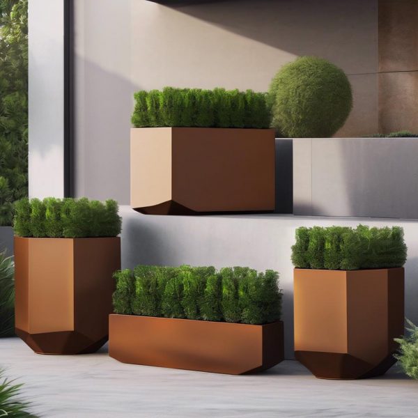 Fioriere in corten stile moderno - immagine 2